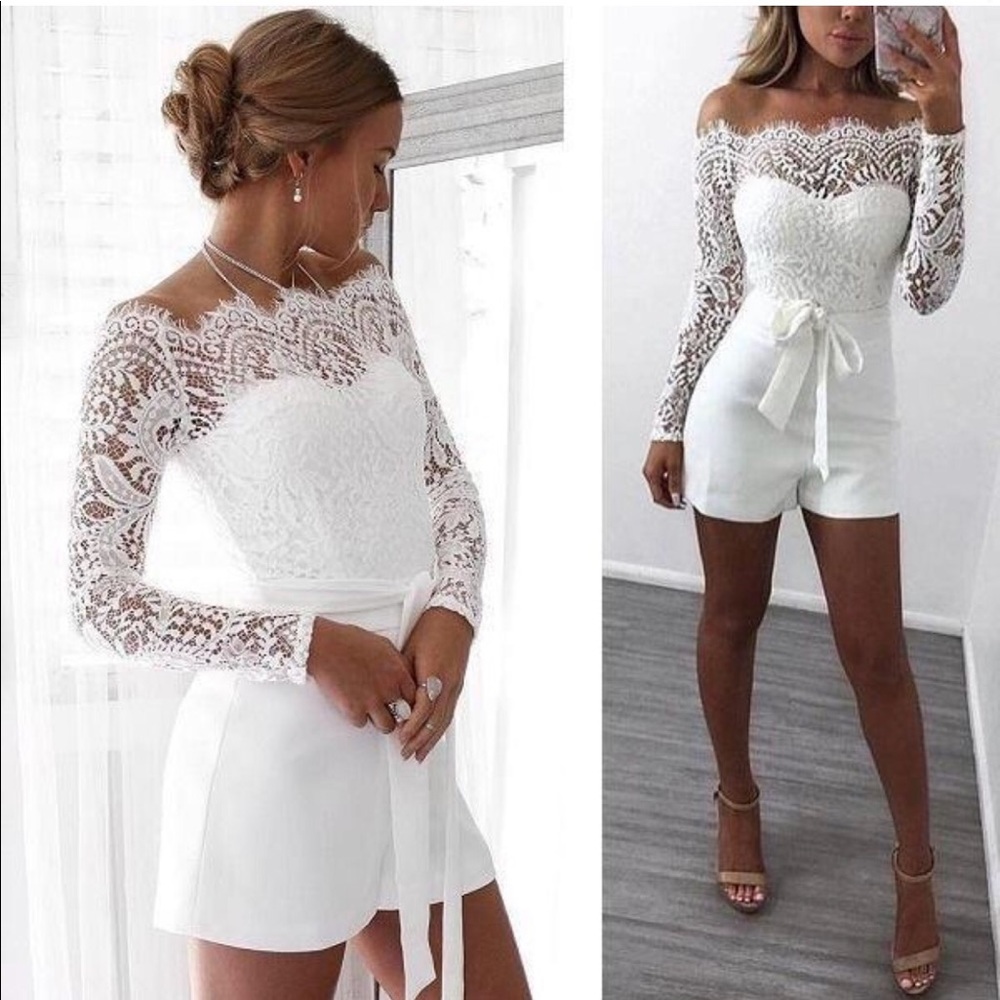 White Lace Romper